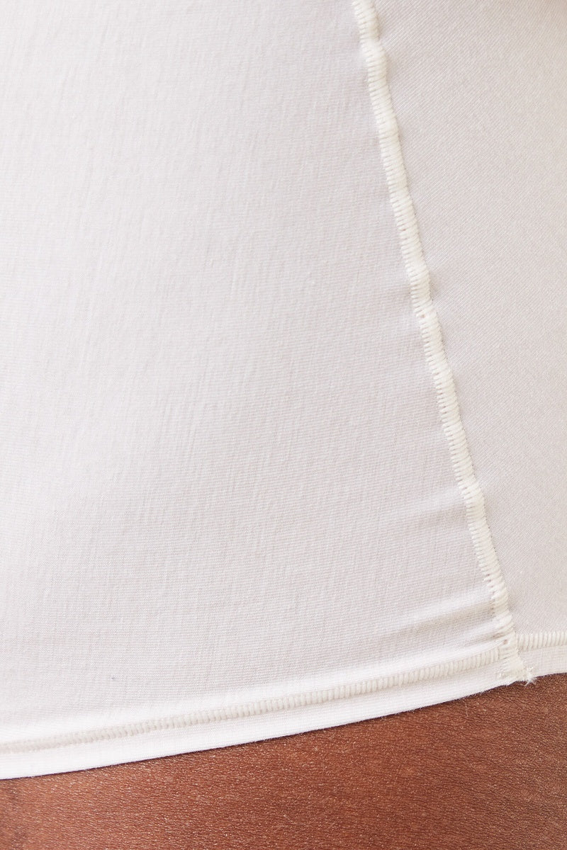 Culotte douce en coton stretch coloris écru avec taille élastique