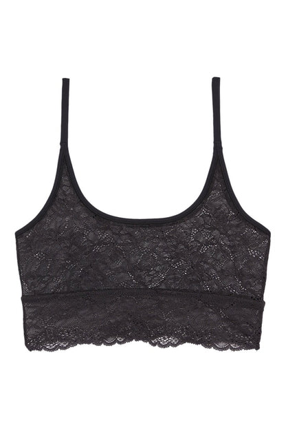 Brassière noire en dentelle délicate sans armatures Lace 360