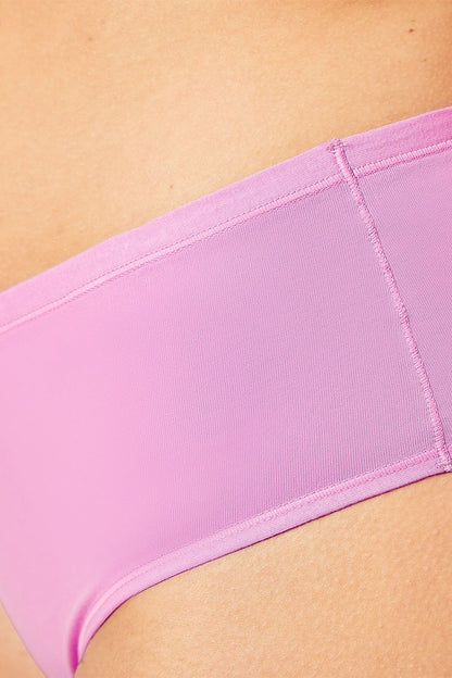 Shorty en coton rose confortable avec taille élastique douce
