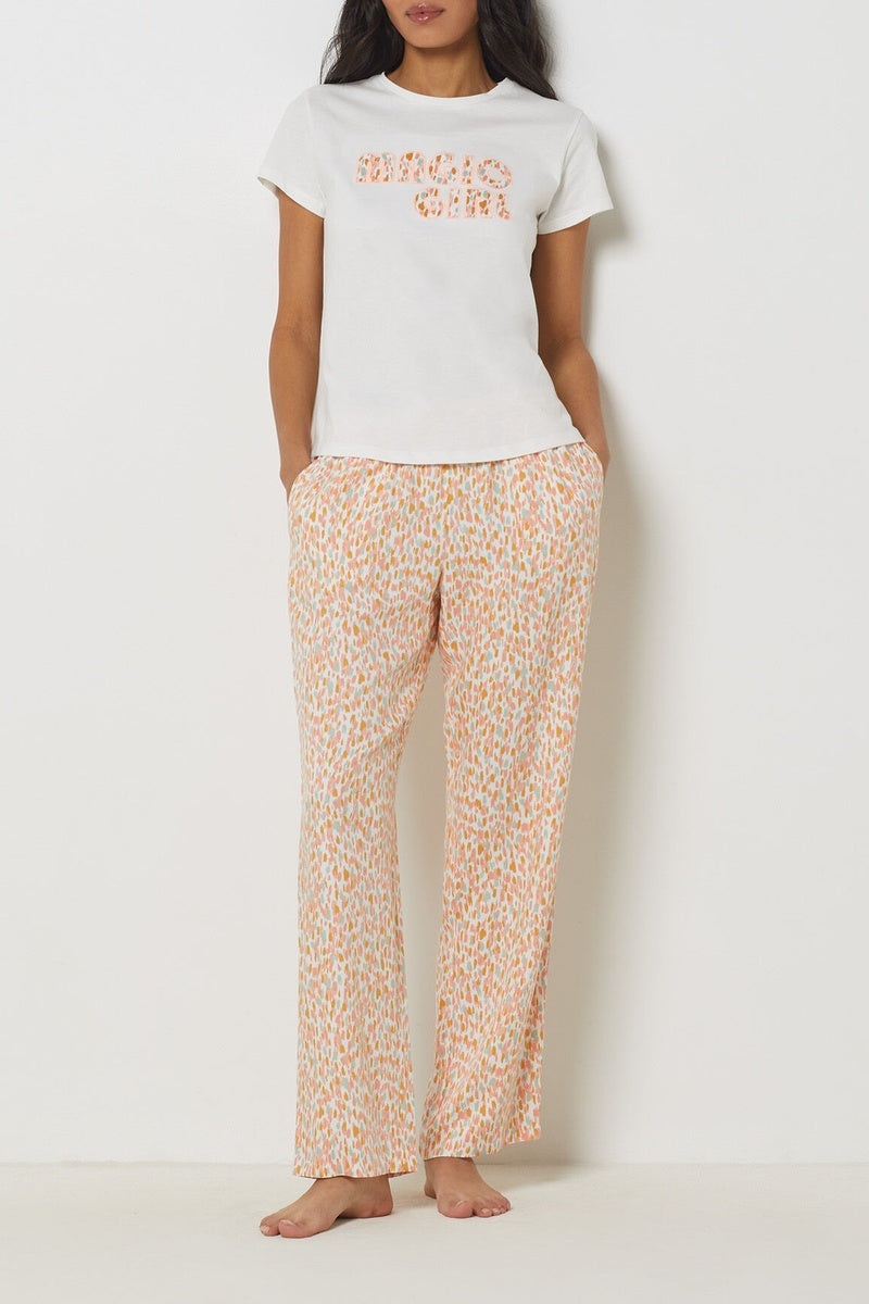 T-shirt de pyjama Peewee Spe blanc 100% coton confortable