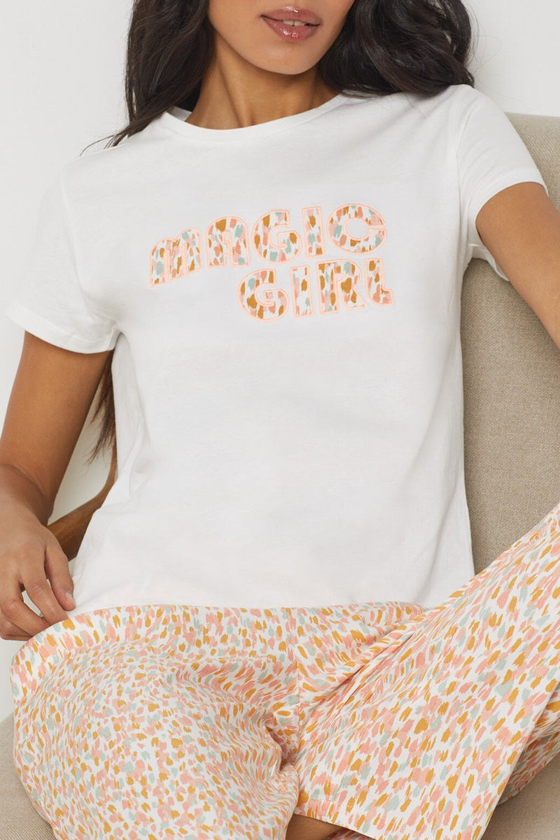 T-shirt de pyjama Peewee Spe blanc 100% coton confortable