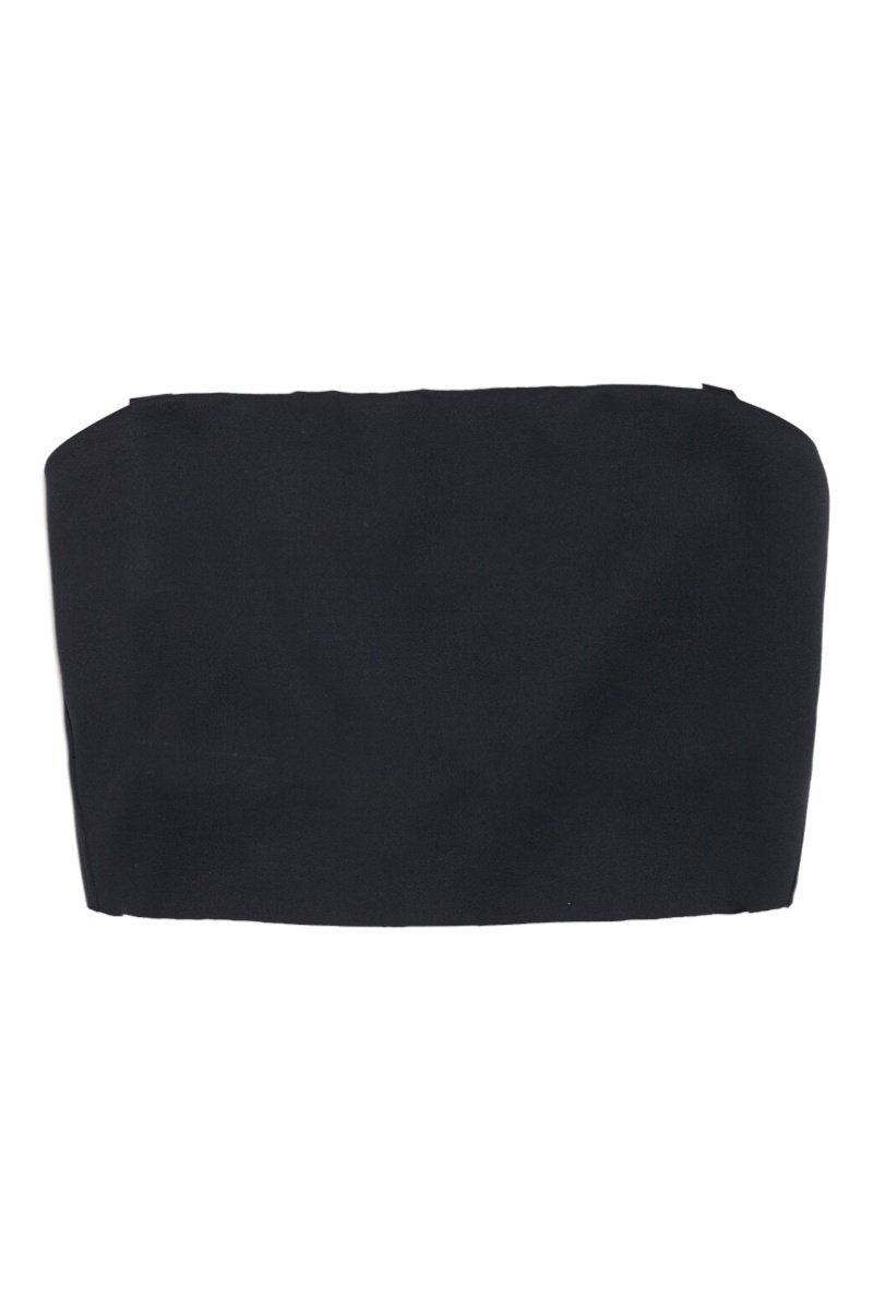 Soutien-gorge bandeau noir sans armatures et bretelles amovibles