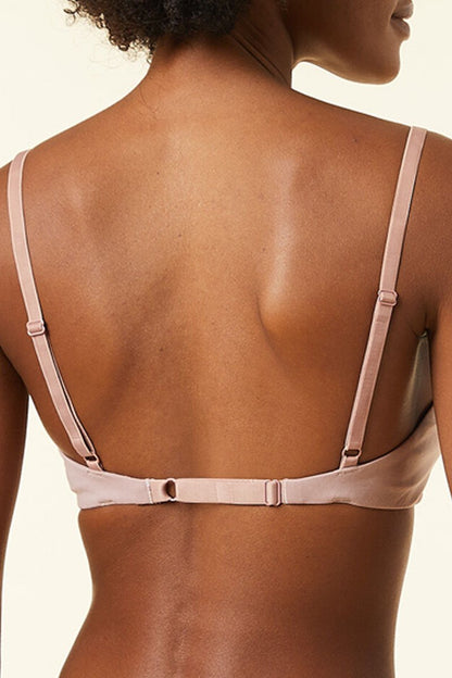 Brassière Sans Armatures en Coton Doux Confortable Beige