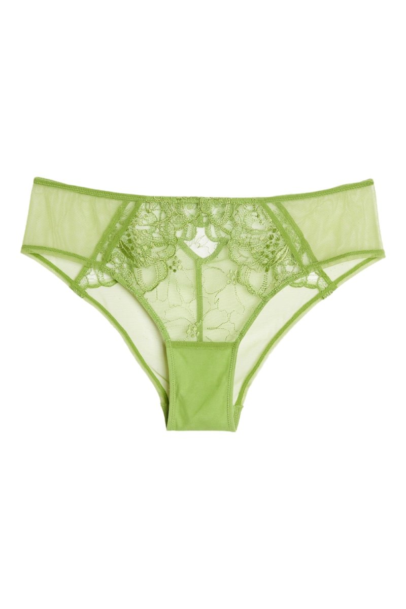 Culotte en tulle vert avec dentelle délicate et taille élastique